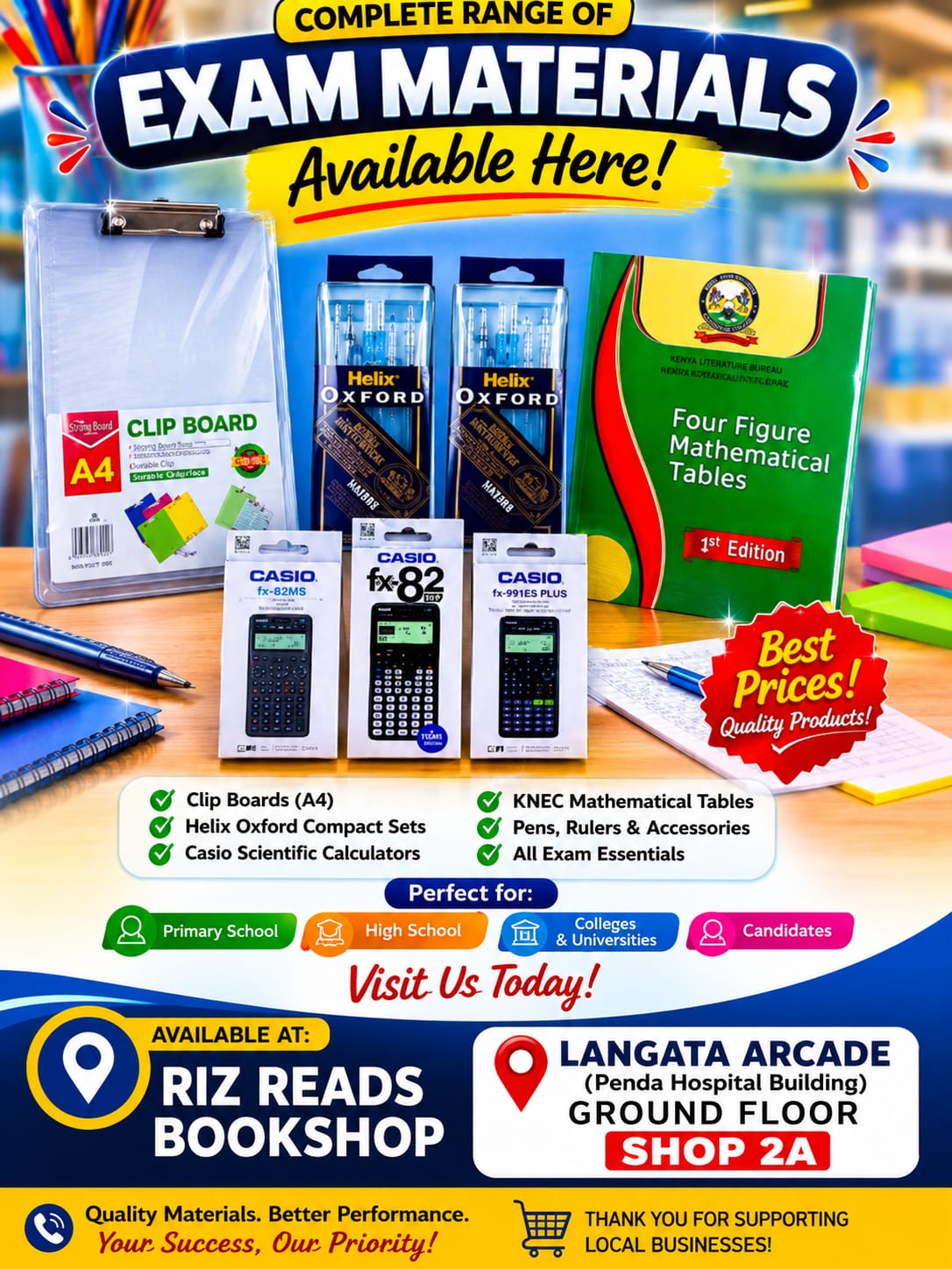 Stationery shop banner placeholder